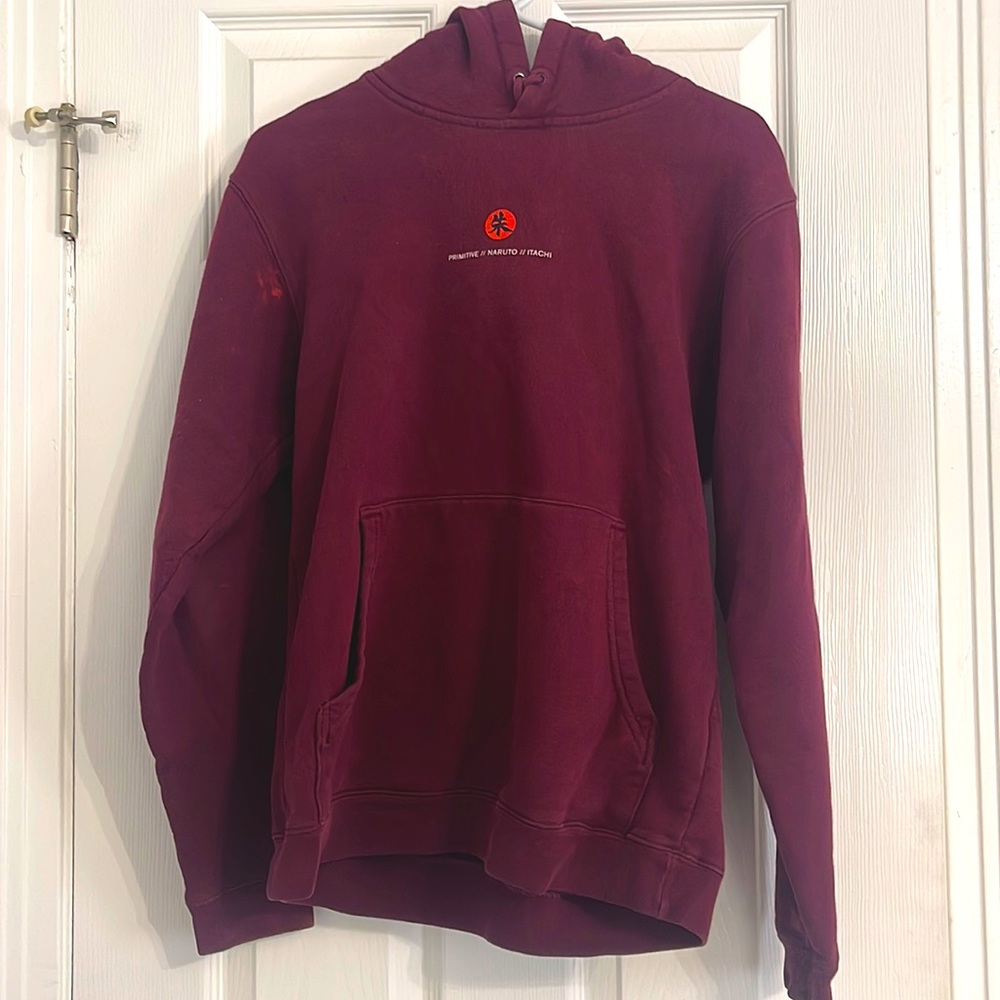 Naruto Shippuden size S burgundy hoodie of itachi